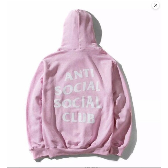 Anti Social Social Club ASSC Hoodie Men XL Pink Know You Better Sweatshirt USA - Picture 13 of 13